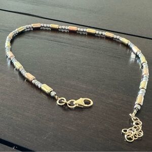 10k gold Tri color anklet